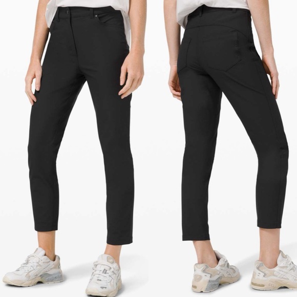lululemon athletica Pants - Lululemon City Sleek 5 Pocket 7/8 High Rise Pant Black/Dark Grey